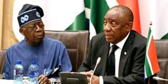 President Bola Tinubu and South African President, Cyril Ramaphosa